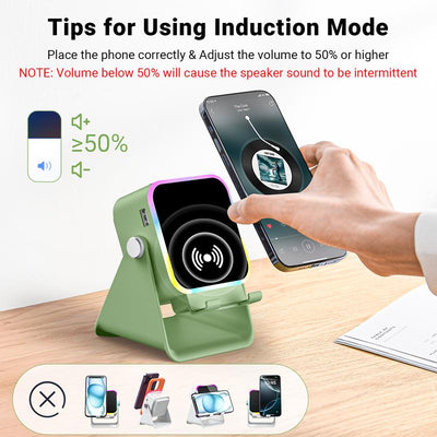AuraDock™ 5-in-1 Wireless Speaker Stand