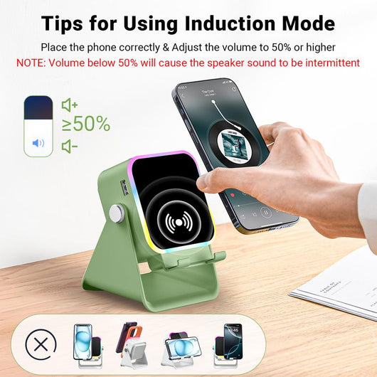 AuraDock™ 5-in-1 Wireless Speaker Stand